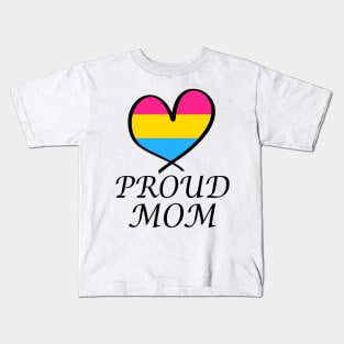 Proud Mom LGBT Gay Pride Month Pansexual Flag Kids T-Shirt